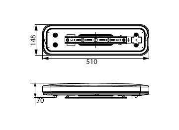 Dimension Drawing (with table) - Apex S LED 25W 4000K
