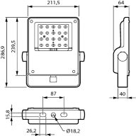 Dimension Drawing (without table) - BVP111 LED73-4S/740 OFA52