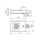 Dimension Drawing (without table) - BPP729 LED20-4S/722 II PSD D9 DM11 FG DG