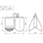 Dimension Drawing (without table) - ST762T 39S/PW940 DIA WH