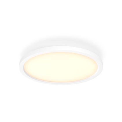German:An image of product of the Aurelle runde Panelleuchte weiß + Dimmschalter