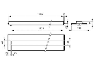 Dimension Drawing (without table) - RC453B 42S/940 DLO9010U4 L1200W300B30 SC