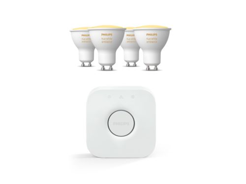 Pack&nbsp;: ampoule Hue White ambiance GU10 + Hue Bridge