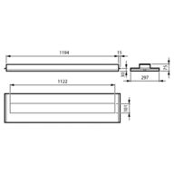 Dimension Drawing (without table) - RC453B 28S/840 DLO L1195 W298 B30