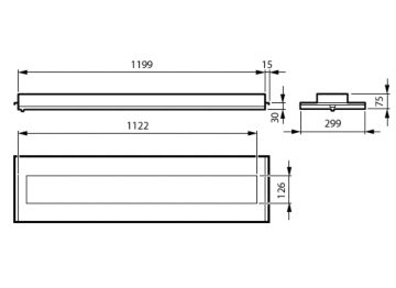 Dimension Drawing (without table) - RC453B 28S/UE840MXO9010ELP3 L1200W300B30