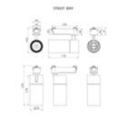 Dimension Drawing (without table) - ST033T LED25/830 30W 110-240V I MB WH TW