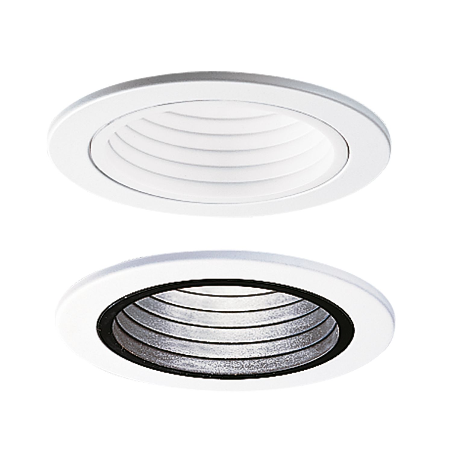 HAL 4001WB 4" WHITE PLASTIC STEP BAFFLE, WHITE RING