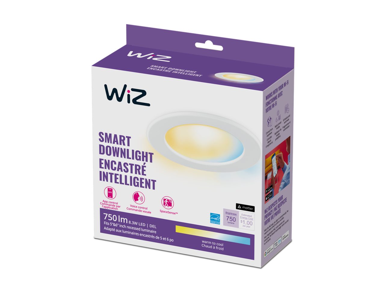 Downlight 5/6 inch Retrofit Downlight 8.3W | WiZ