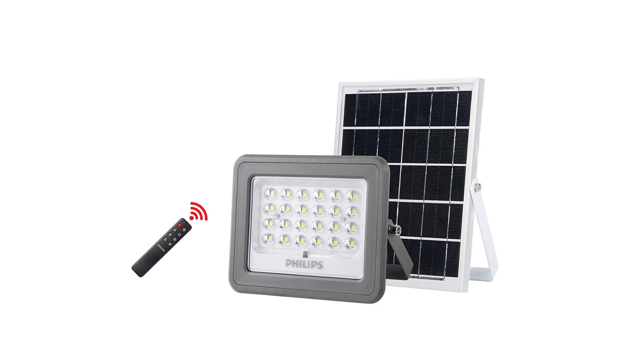 Solar flood lighting kit