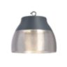3D Printed Decorative High Bay, IHB Series, Bell, Medium, Clear,Tufted Coarse, Steel Blue, Layered Fine, 10/14/20 Lumens, 90 CRI, 3500K CCT