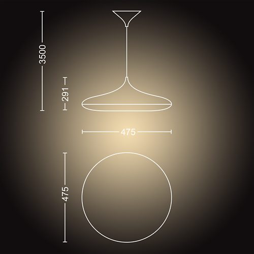 Hue White ambiance Cher suspension light