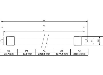 Dimension Drawing (with table) - 40T8/COR/96-5CCT/MF55LS/G/FA8-R17D 10/1