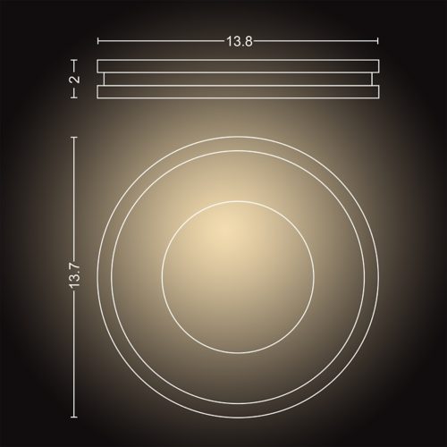 Plafonnier connecté LED Philips Hue Being aluminium H.5,1 x Ø34,8 cm