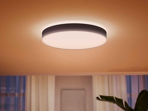 Hue White Ambiance Enrave Deckenleuchte XL schwarz + Dimmschalter