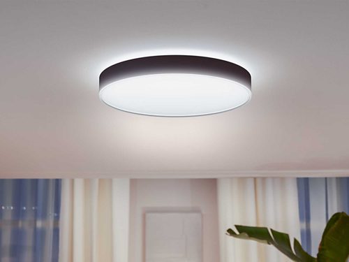 Hue White Ambiance Enrave Deckenleuchte XL schwarz + Dimmschalter