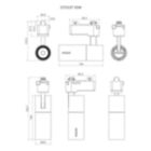 Dimension Drawing (without table) - ST033T LED8/840 10W 220-240V I WB BK GM