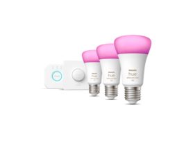 Starterkit: 3 E27 slimme lampen (1100) + smart button