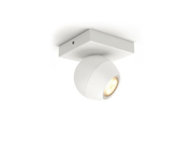 German:An image of product of the Buckram Einzelspot weiß + Dimmschalter