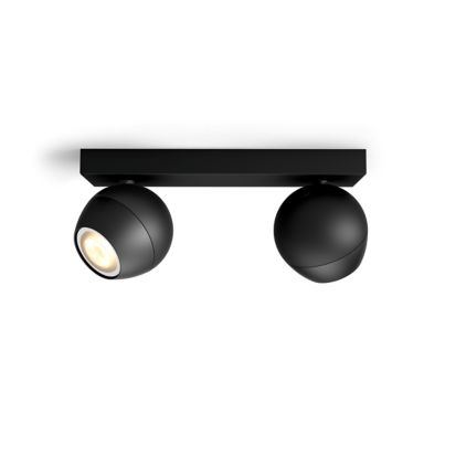 German:An image of product of the Buckram Doppelspot schwarz + Dimmschalter