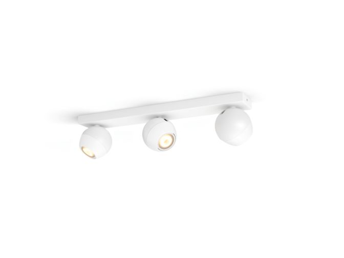 An image of product of the Hue White Ambiance Buckram triple spotlight