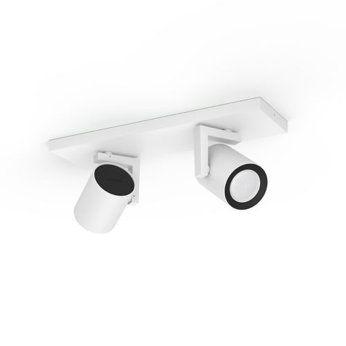 Philips Argenta DE – Weiß W LED-Zweierspot 5,7 Hue Plate/Spiral | Hue