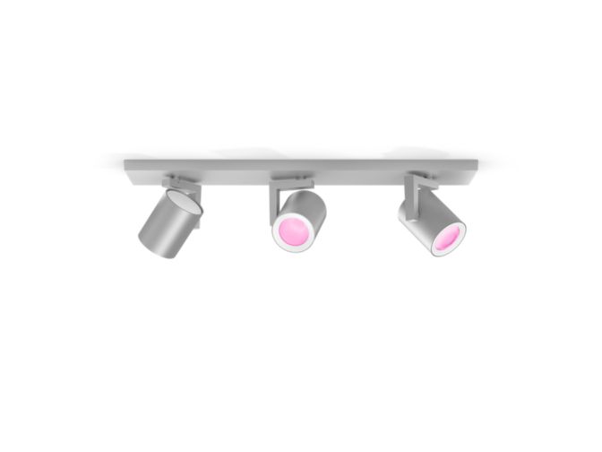 An image of product of the Hue White and Colour Ambiance Argenta triple spotlight