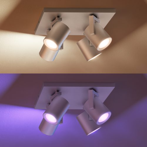Hue White & Color Ambiance Argenta Viererspot silber
