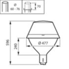 Dimension Drawing (without table) - BDP277 LED35-4S-730 II DW50 DGR D9 62P