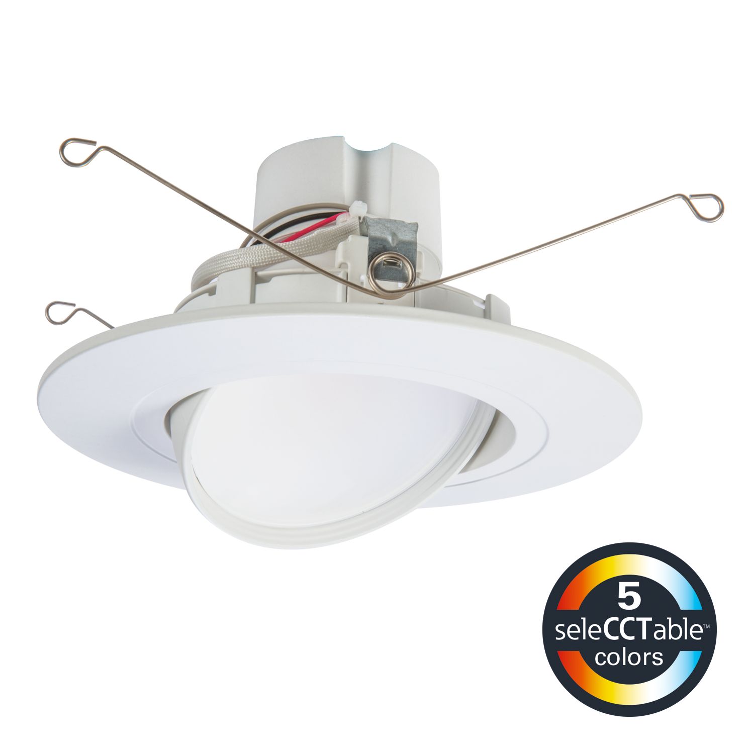 HAL RA56109S1EWHR 5/6" ALL-PURPOSE LED RETROFIT MODULE 600 LUMENS 5CCT 90CRI WHITE