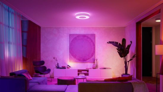 Brochure Wonen honderd Hue White and Colour Ambiance Infuse large ceiling lamp | Philips Hue UK