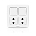 Switches & Sockets 2 Gang 1 Way Switch + 2*2P Socket