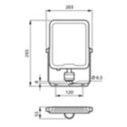 Dimension Drawing (without table) - BVP164 LED77/830 PSU 70W SWB MDU CE