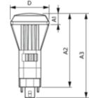  G24q Tube, single-ended Frosted