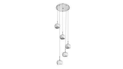 myLiving Contemporary-styled glass chandelier with crystal beads