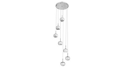 myLiving Contemporary-styled glass chandelier with crystal beads