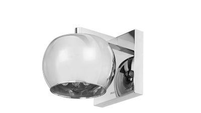 myLiving Contemporary-styled glass wall light with crystal beads