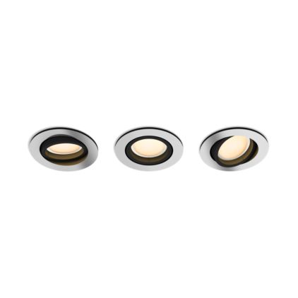 German:An image of product of the Hue White Ambiance 3er-Pack Milliskin Einbauspot