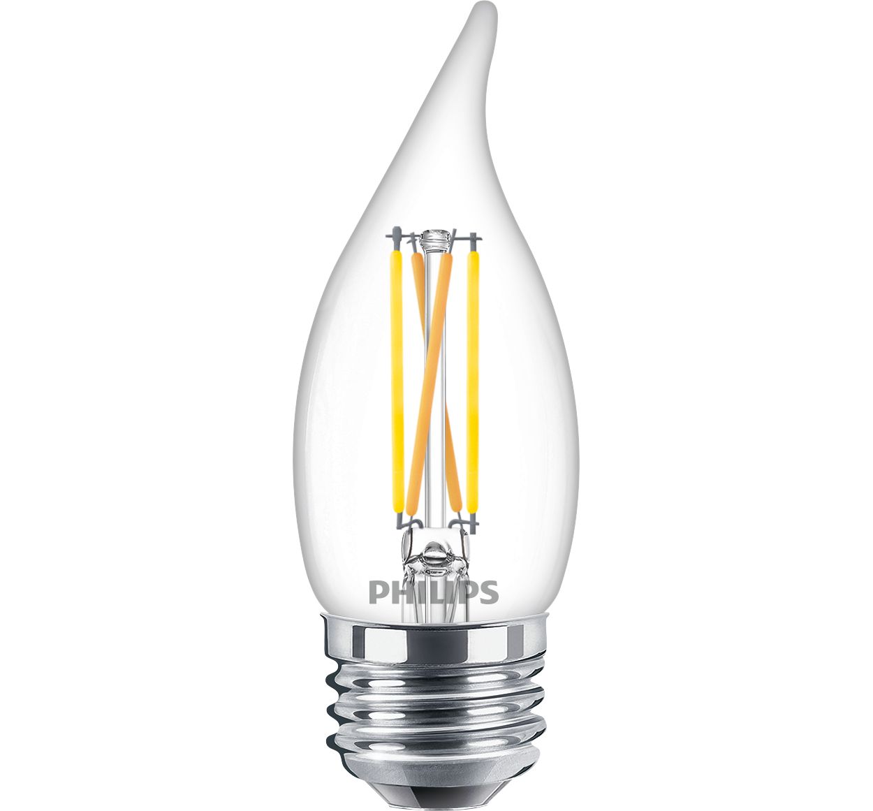 Clear LED candle bulbs add a sparkle to your home