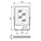 Dimension Drawing (without table) - BVP165 LED210/840 PSU 200W AWB CE