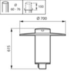 Dimension Drawing (without table) - BDP510 LED24/740 DS50 CLO-DDF1 DGR CO 60