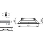 Dimension Drawing (without table) - DN027B G3 LED9/WW 9W 220-240V D125 RD