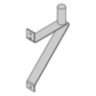 Steel Bracket, Side Angle, Single, 4" Length, Wall Mount