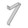 Steel Bracket, Side Angle, Flat, 4" Length, Wall Mount