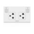 Switches & Sockets 2P+E Socket & 1 Gang 1 Way Switch with Grid
