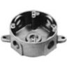 4" Round Cast Aluminum Box 1/2" Holes With Cover
