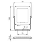 Dimension Drawing (without table) - BVP164 LED24/865 PSU 20W SWB CE