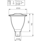 Dimension Drawing (without table) - BDS492 LED70/730 II DM-PCN GRB GR 60 C6
