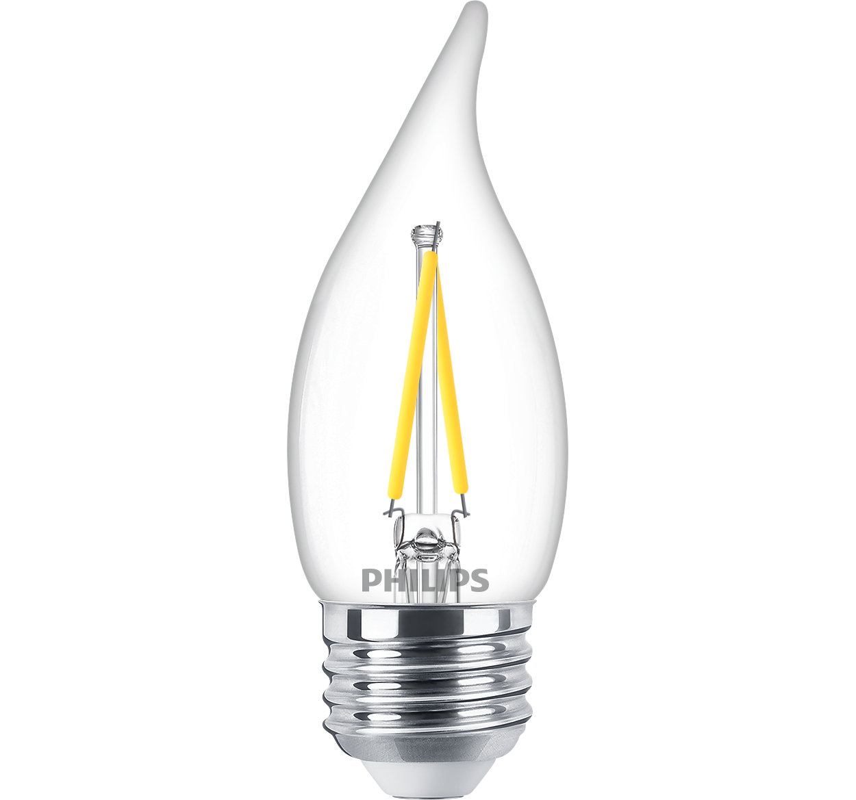 Clear LED candle bulbs add a sparkle to your home