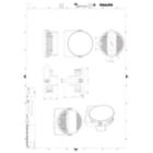 Dimension Drawing (without table) - BVP374 48LED RGBNW 220V 45 DMX 120W HP