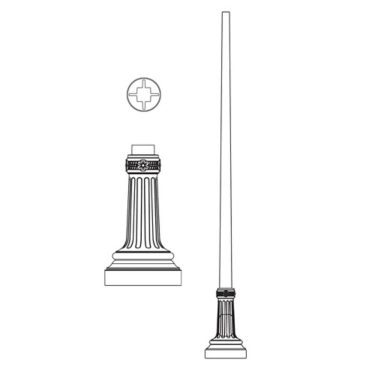 Pole (P3120), Round Tapered Pole